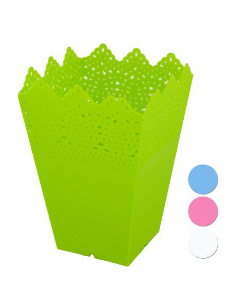 Decorative Small Square Multi-Use Flower Pot (Available in a pack of 24)