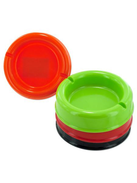 Round Plastic Ashtray (Available in a pack of 12)