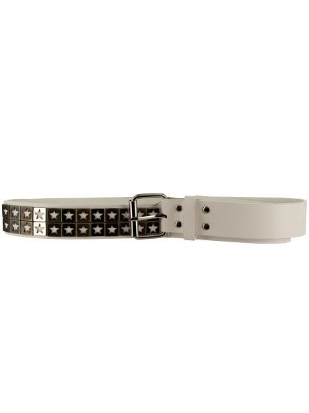 Small-Medium White Star-Studded Belt (Available in a pack of 15)