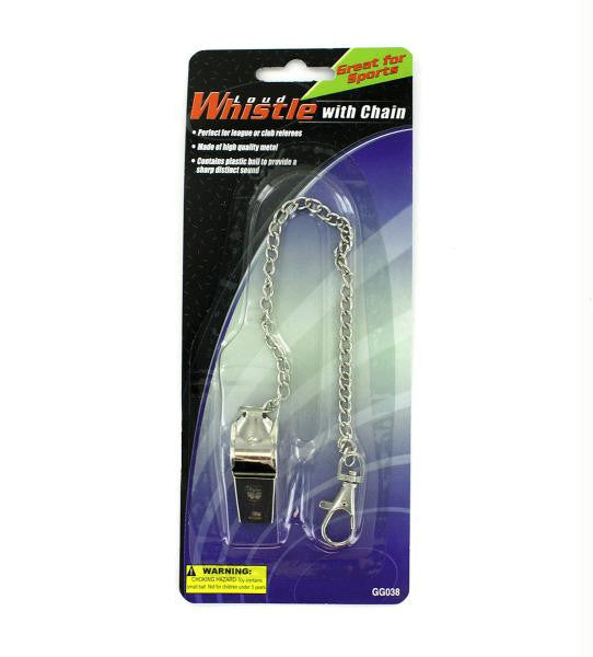 Sports Whistle with Chain (Available in a pack of 36)