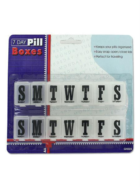 7 Day Pill Boxes Set (Available in a pack of 24)