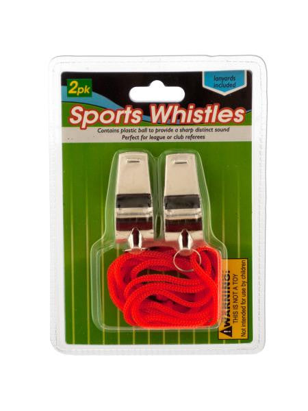 Sports Whistles with Lanyards (Available in a pack of 12)