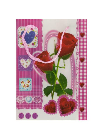 Roses &amp; Hearts Gift Bag (Available in a pack of 24)