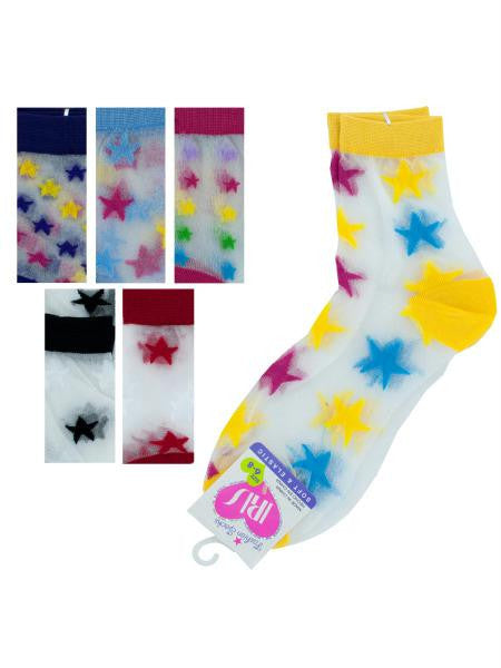 High Cut Stars Socks (Available in a pack of 36)