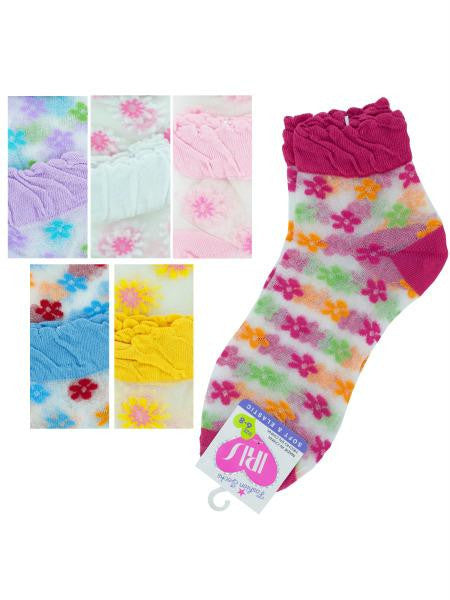 Mid Cut Flowers Socks (Available in a pack of 36)