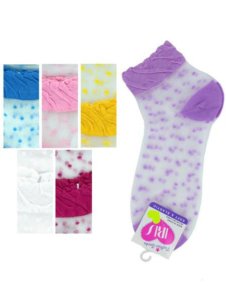 Mid Cut Dots Socks (Available in a pack of 36)