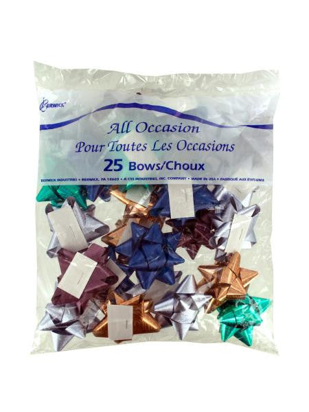 All Occasion Metallic Gift Bows (Available in a pack of 24)