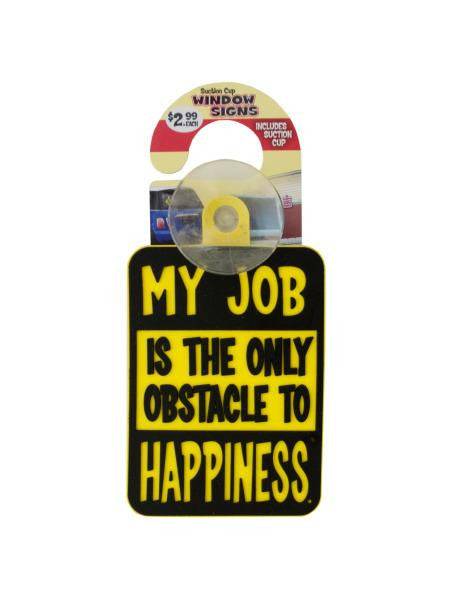 Novelty Suction Cup Window Sign (Available in a pack of 24)