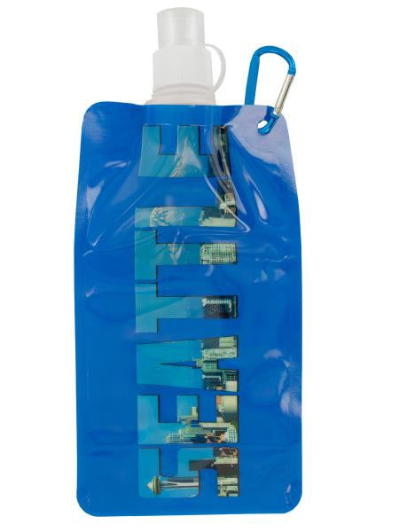 Seattle Skyline Reusable Water Bottle (Available in a pack of 24)