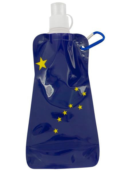 Alaska Flag Reusable Water Bottle (Available in a pack of 24)