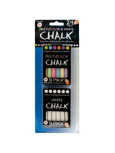 Multi-Color and White Chalk Set (Available in a pack of 24)