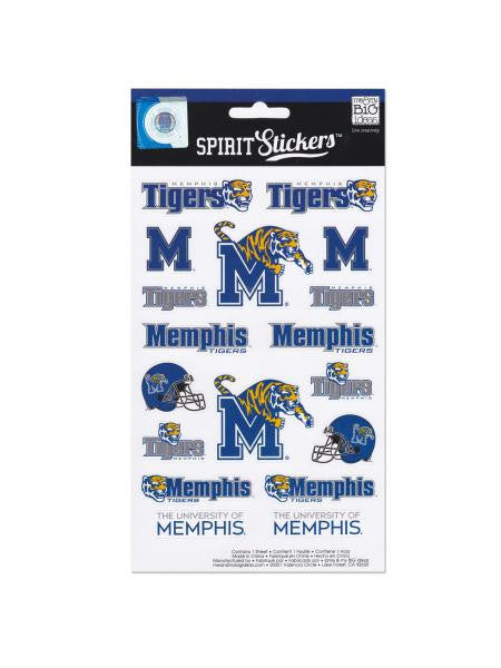 University Of Memphis Tigers Spirit Stickers (Available in a pack of 24)