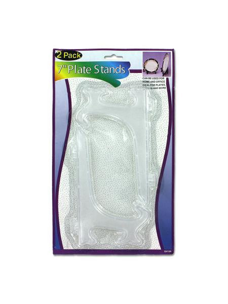 Transparent Plastic Plate Stands (Available in a pack of 24)