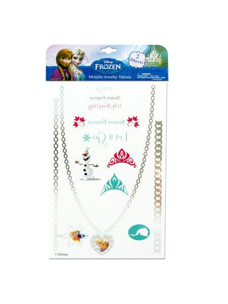 Disney Frozen Metallic Jewelry Tattoos (Available in a pack of 24)