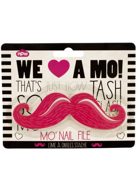 Pink Mustache Nail File (Available in a pack of 24)