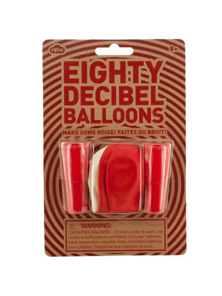 Eighty Decibel Noisemaker Balloon Set (Available in a pack of 24)