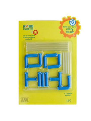 Robo Buddies Build Your Own Crazy Straw Kit (Available in a pack of 24)