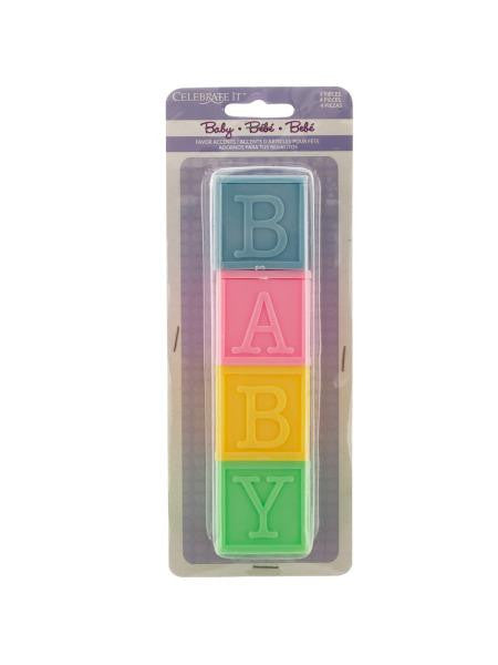 Baby Alphabet Blocks Favor Accents (Available in a pack of 24)