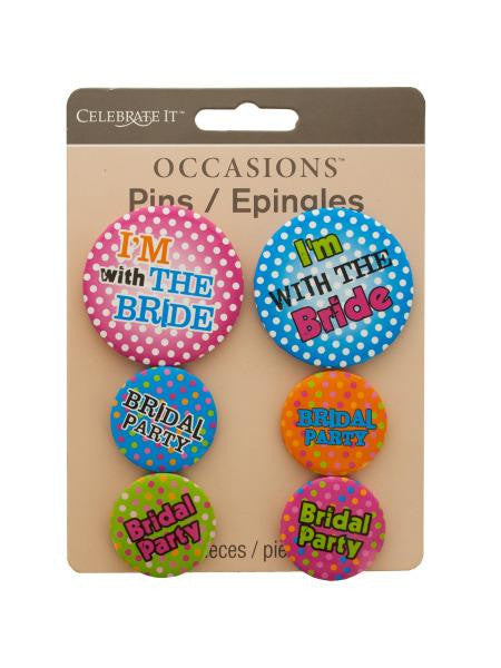 Bridal Party Pins (Available in a pack of 24)