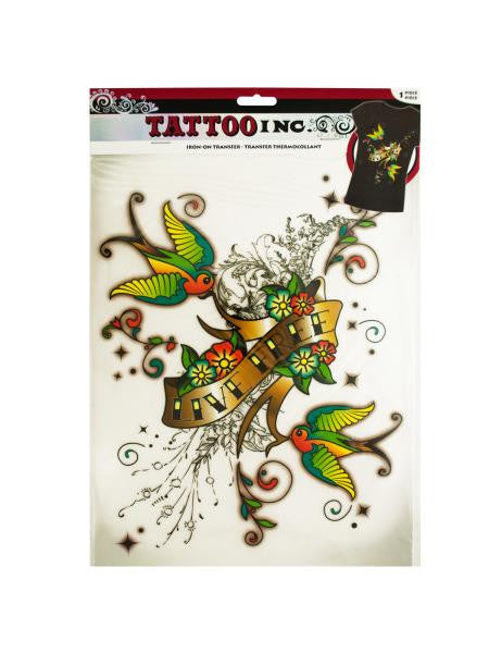 Iron-On Live Free Tattoo Transfer (Available in a pack of 24)