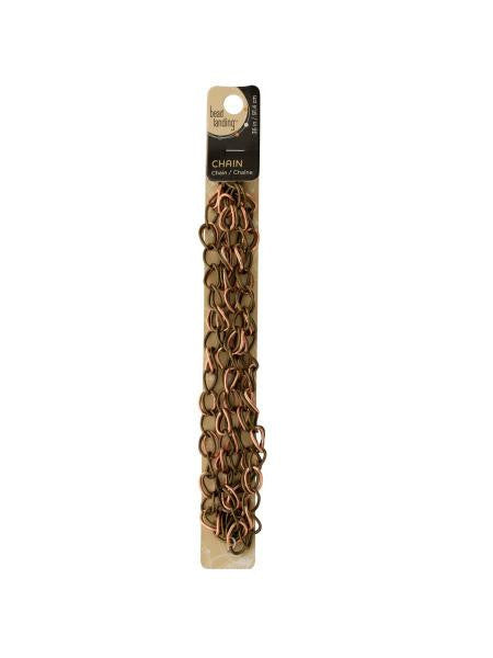 Metal Madness Gold &amp; Copper Double Link Chain (Available in a pack of 24)