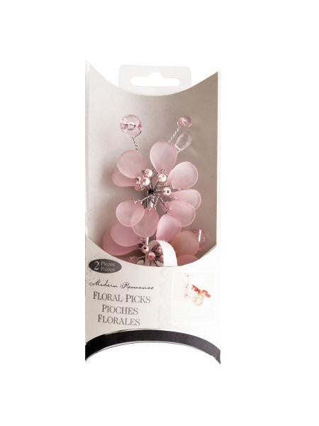 Frosted Pink Bouquet Floral Picks (Available in a pack of 24)