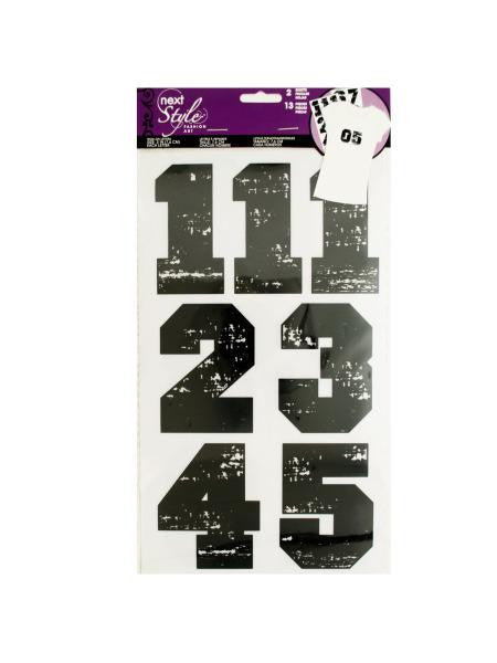 Iron-On Black Numbers (Available in a pack of 24)