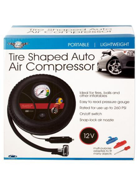 Portable Tire-Shaped Auto Air Compressor (Available in a pack of 1)