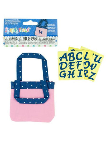 Monogrammed Tote Bag Doll Accessory (Available in a pack of 24)