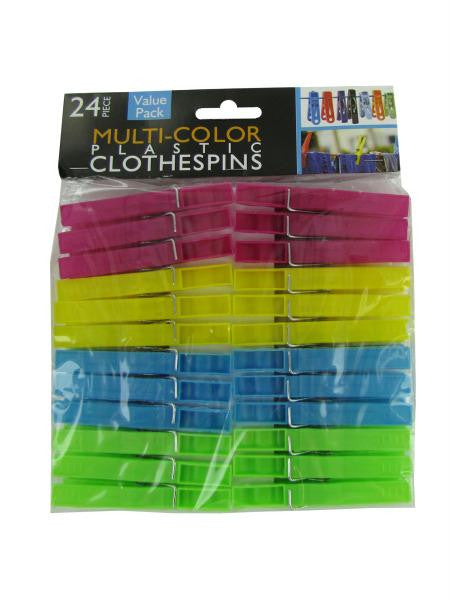 Multi-Color Plastic Clothespins (Available in a pack of 30)