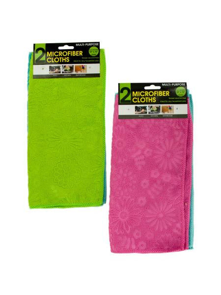 Multi-Purpose Floral Microfiber Cloths (Available in a pack of 24)