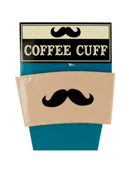 Vinyl Mustache Coffee Cuff (Available in a pack of 24)