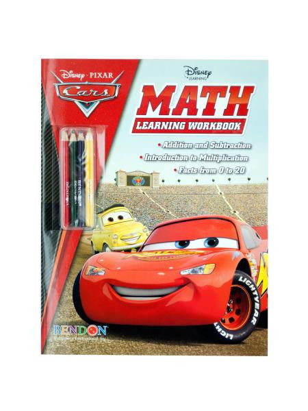 Disney Pixar Cars Math Workbook with Pencils (Available in a pack of 24)