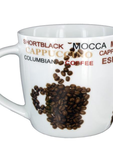 Coffee Drinks Ceramic Mug (Available in a pack of 6)