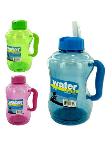 Water Bottle with Flip Straw (Available in a pack of 8)