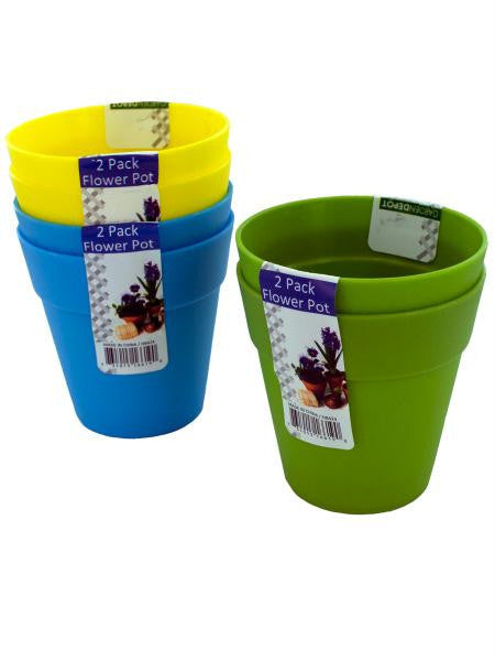 Plastic Flower Pots (Available in a pack of 24)