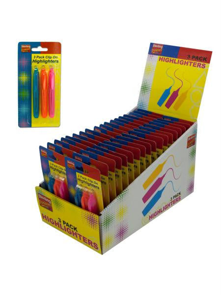 Clip On Highlighters Countertop Display (Available in a pack of 36)