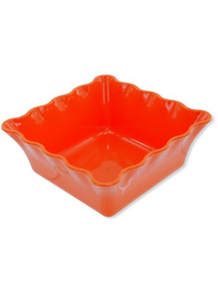 Decorative Square Plastic Bowl (Available in a pack of 12)