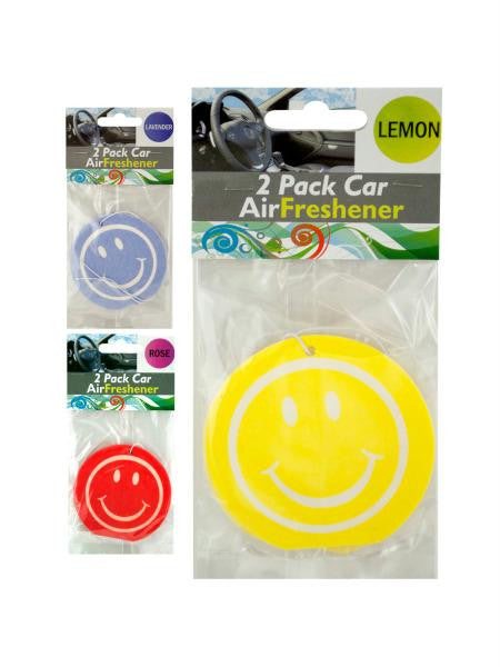 Smiley Face Car Air Freshener Set (Available in a pack of 12)