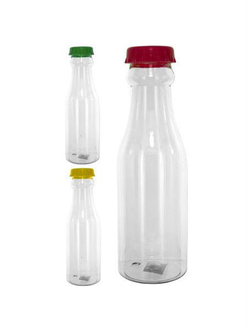 Plastic Soda Pop Style Drinking Bottle with Cap (Available in a pack of 24)