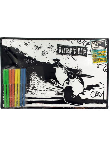 Surf&#039;s Up Fuzzy Poster with Markers (Available in a pack of 24)