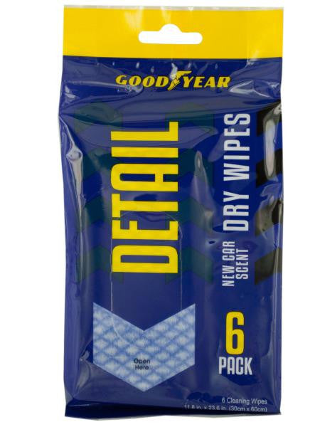 Goodyear New Car Scent Dry Auto Detail Wipes (Available in a pack of 24)