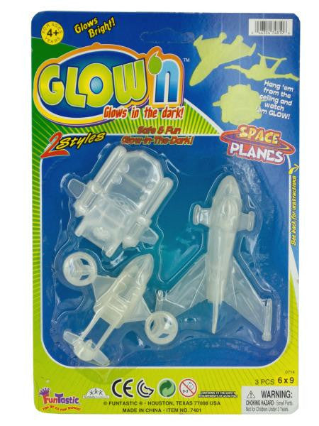 Glow In the Dark Space Planes (Available in a pack of 24)