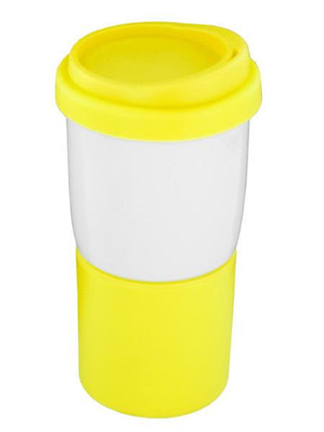 Yellow Porcelain Travel Mug (Available in a pack of 24)