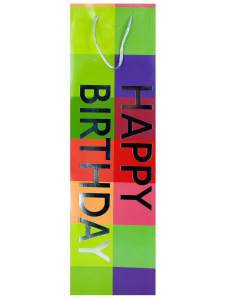 Happy Birthday Bottle Gift Bag (Available in a pack of 24)