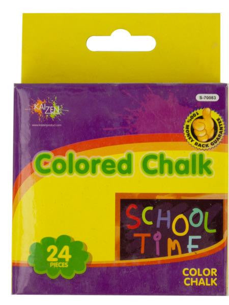 Dustless Colored Chalk Set (Available in a pack of 24)