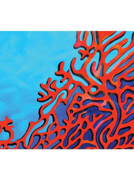 Red Coral Canvas Wall Art (Available in a pack of 4)