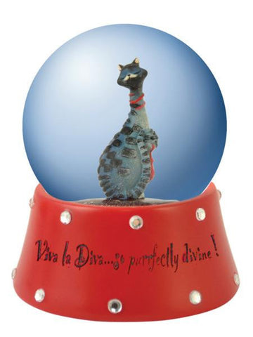 Viva la Diva Checkered Cat Water Globe (Available in a pack of 6)