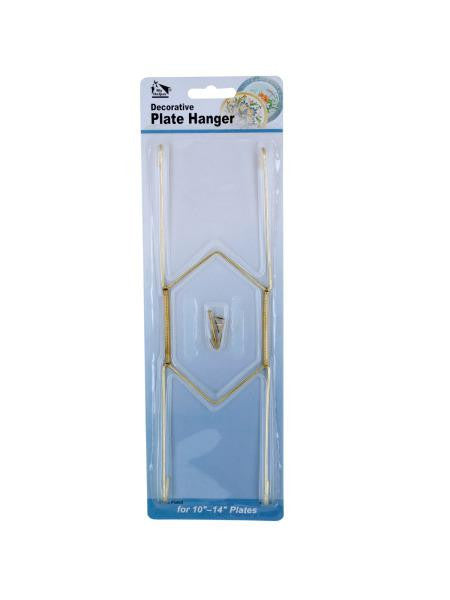 Large Brass-Plated Decorative Plate Hanger (Available in a pack of 24)