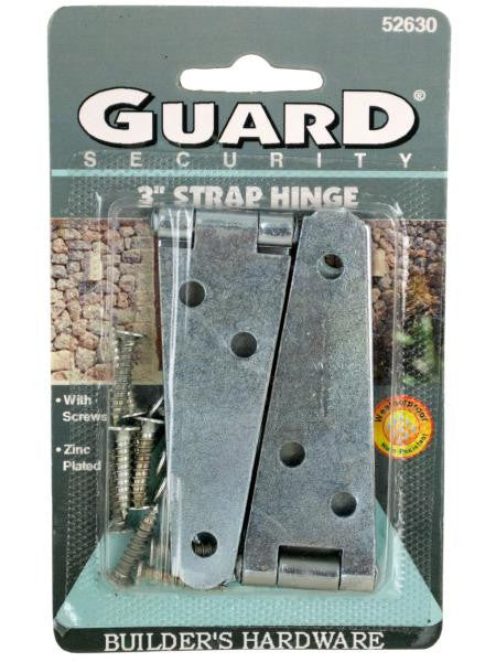 Small Zinc-Plated Strap Hinge Set (Available in a pack of 24)